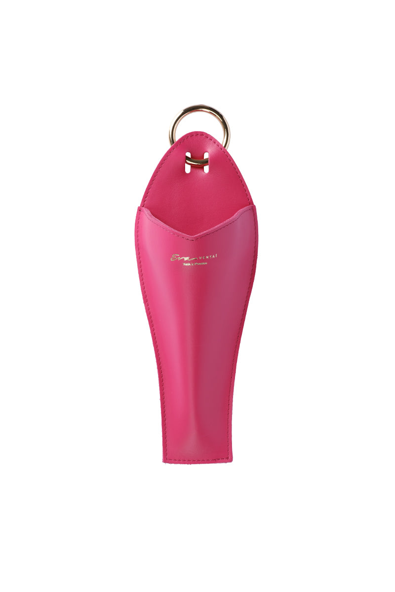 Éventail de luxe en raphia fuchsia vibrant