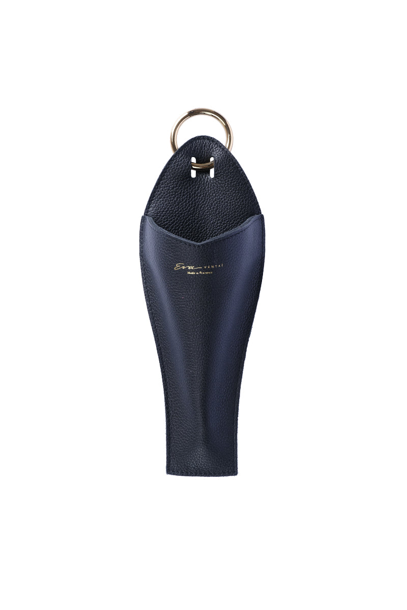 Éventail de luxe en raphia noir naturel